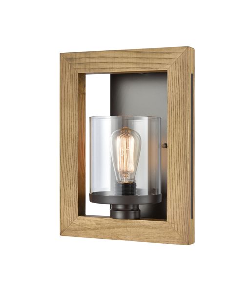 WALL INTERNAL ES Warm Chestnut Wood Frame MET103W CLA Lighting