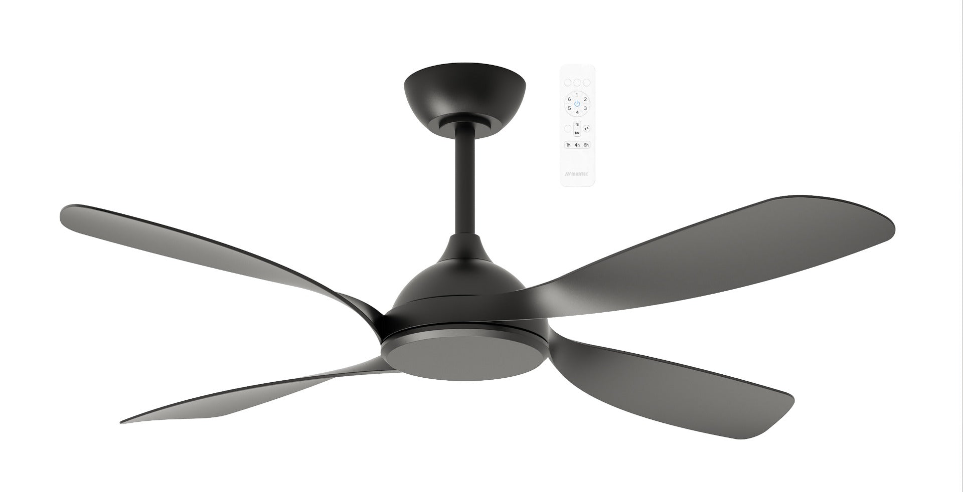 Hampton DC 52" Smart WIFI Ceiling Fan In Black MHDC134M