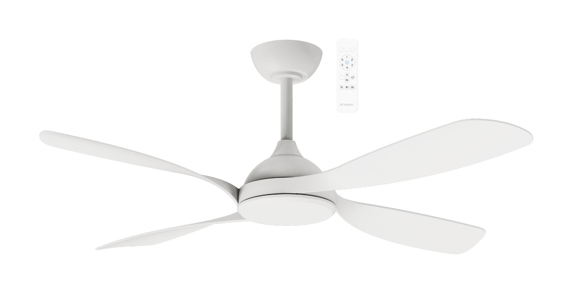 Hampton DC 52" Smart WIFI Ceiling Fan In White MHDC134W