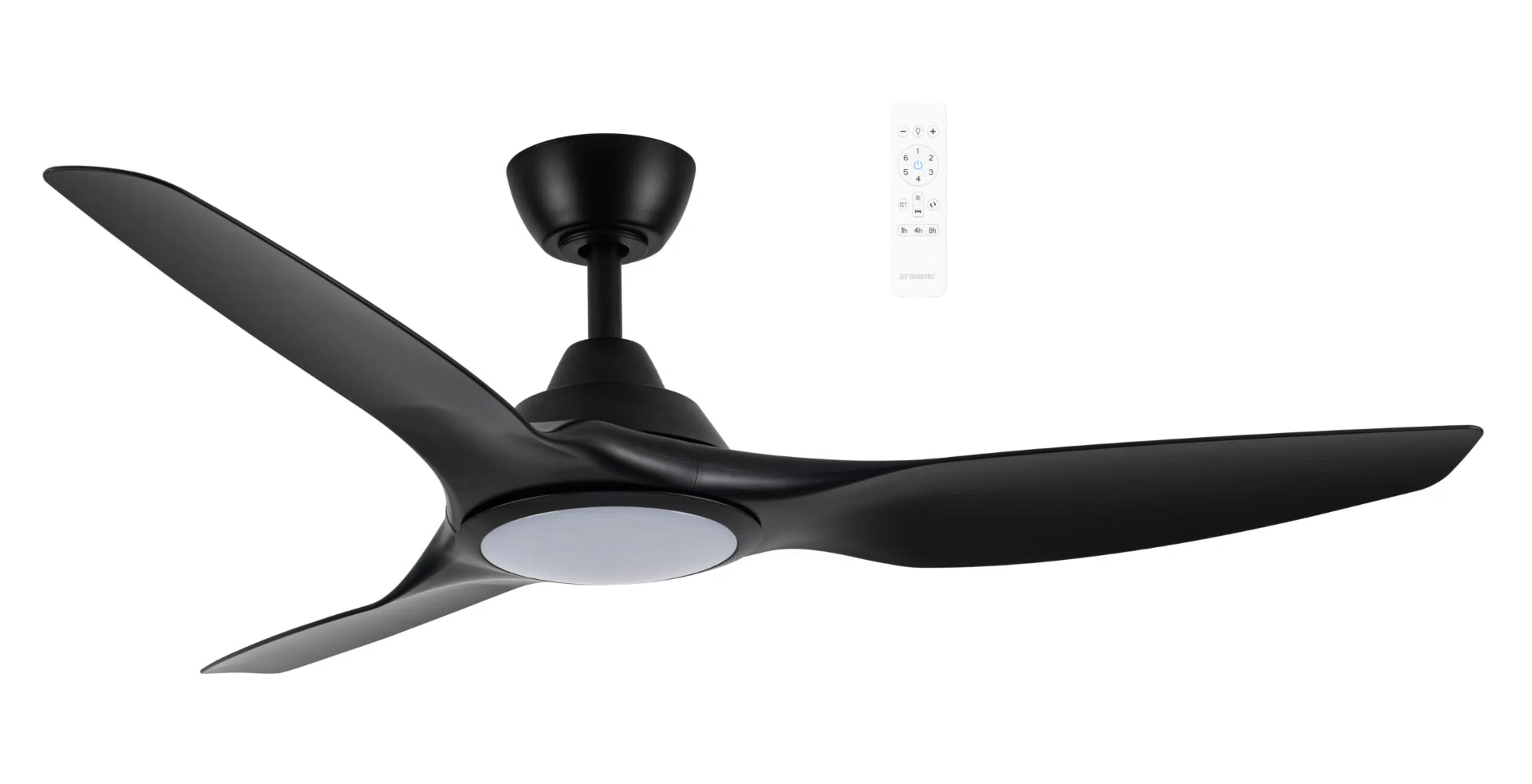 Impact DC 52" Smart WIFI Ceiling Fan with Dimmable CCT LED Light Matt Black MIDC1333M