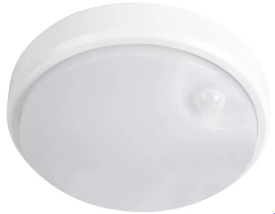 Cove 210mm LED Round Bunker Light 15w Tricolour with PIR Sensor - MLXCR34615S