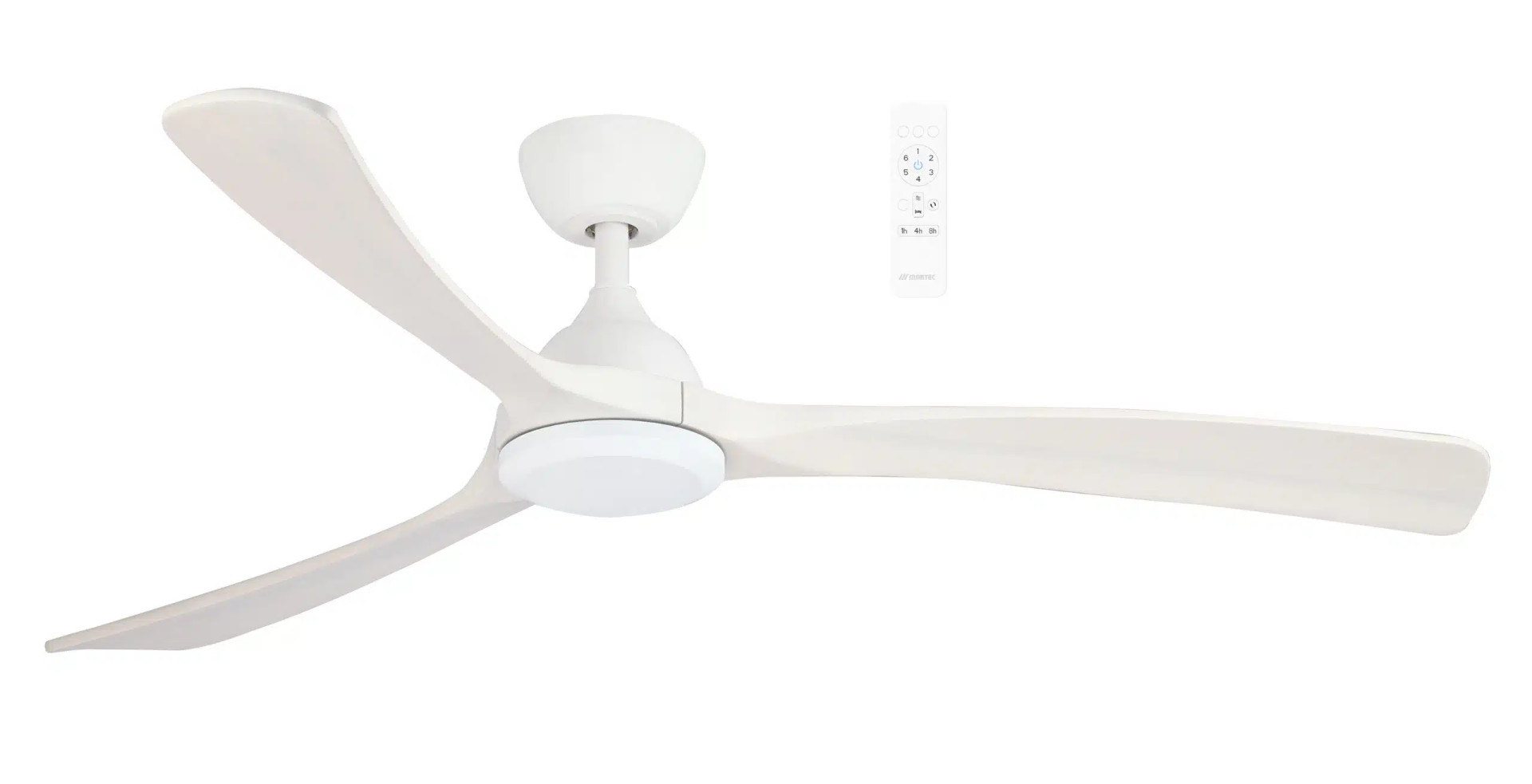 Norfolk DC 48" Smart WIFI Ceiling Fan Matt White with Whitewash MNDC123WW