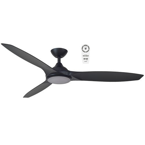 Newport 56" Ceiling Fan with CCT LED Light Matt Black - MNF1433MMR