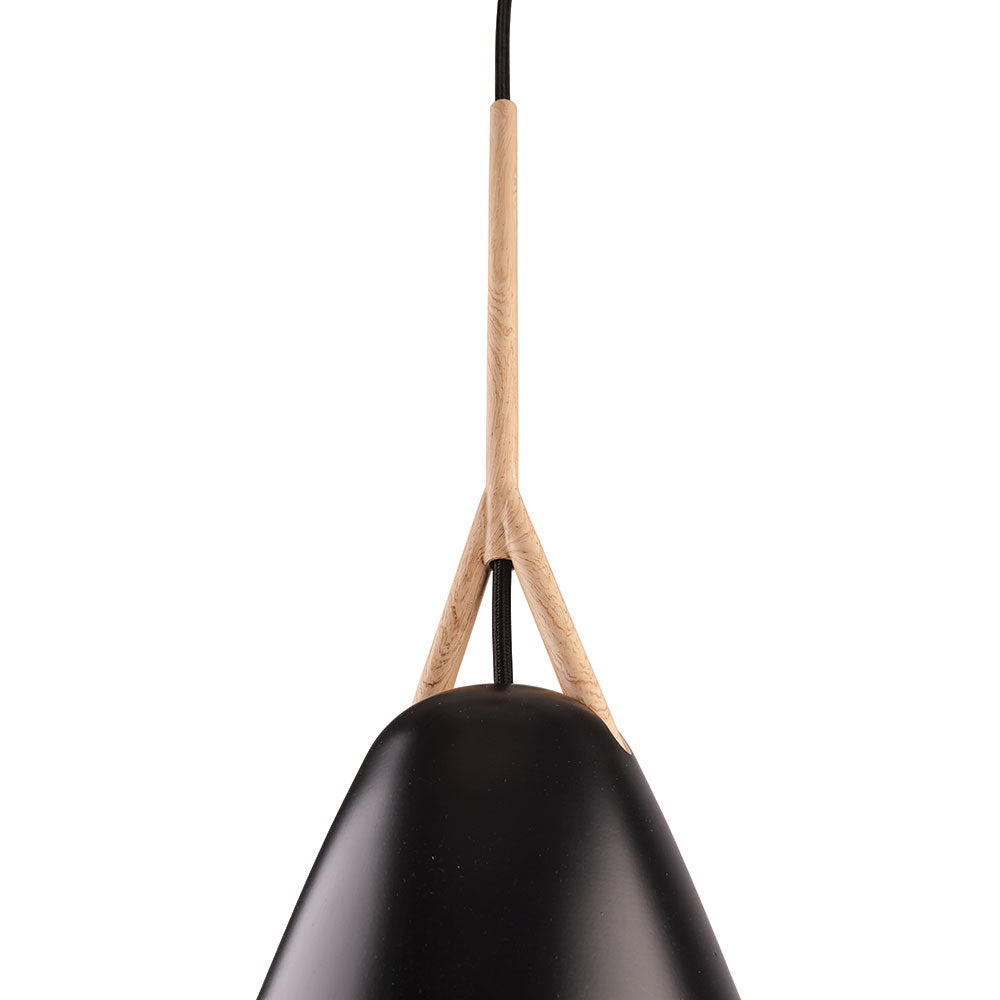 Byron 1 Light Large Pendant Black - MP2121L/BLK ( 1 ONLY )