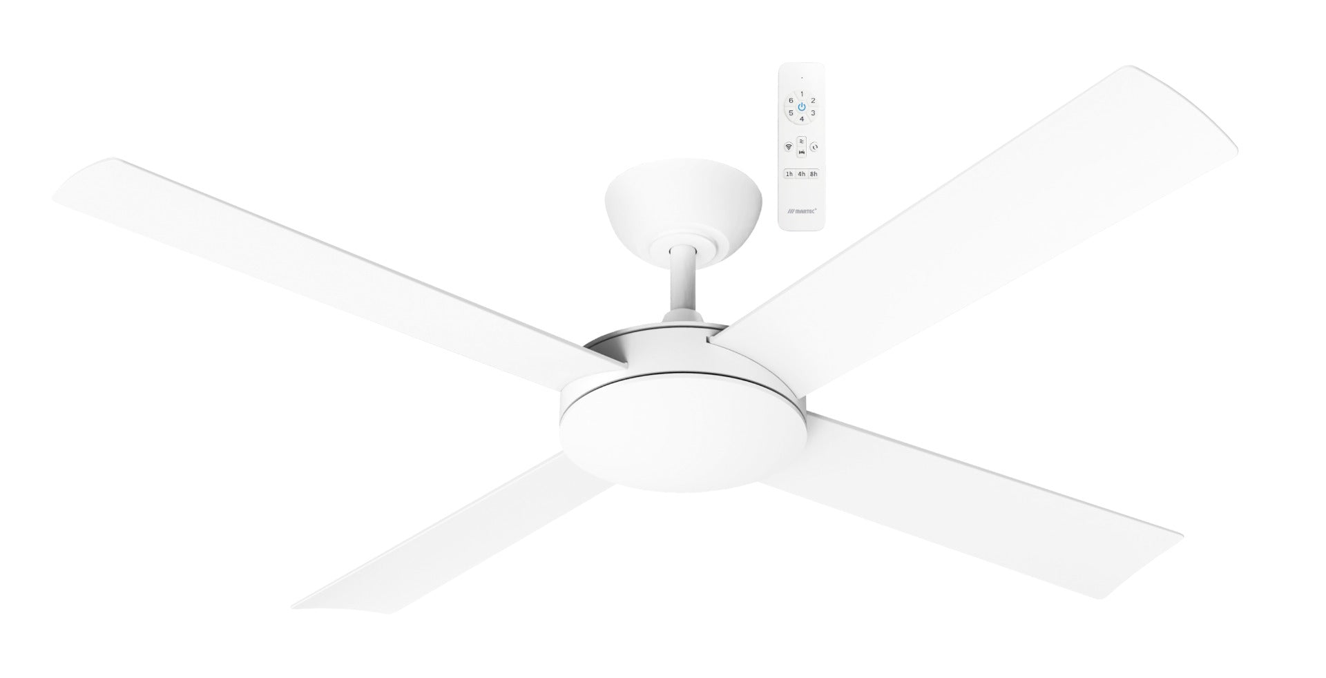 Quantum DC 48" Ceiling Fan Matt White MQDC124WR
