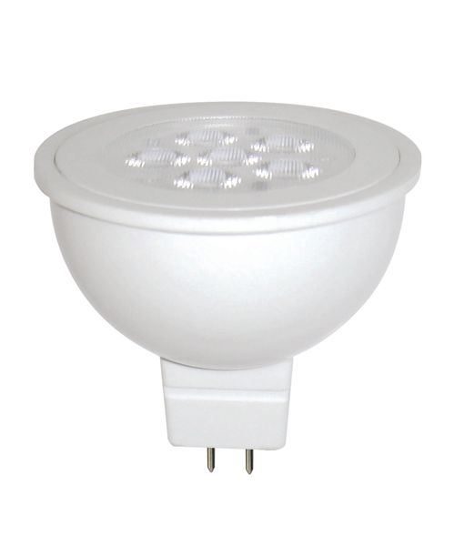 GLOBE LED 12V AC/DC (White) MR16 6W 5000K 38D L47.7mm (495 Lumens) WTY 1YR  MR1602A