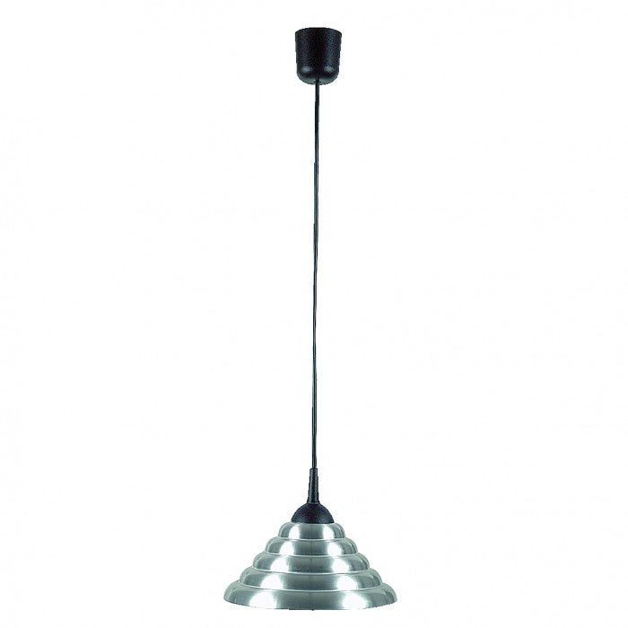 Classic Small Ribbed Cone Pendant Silver/Grey, Black 60W MS29202-BA Superlux