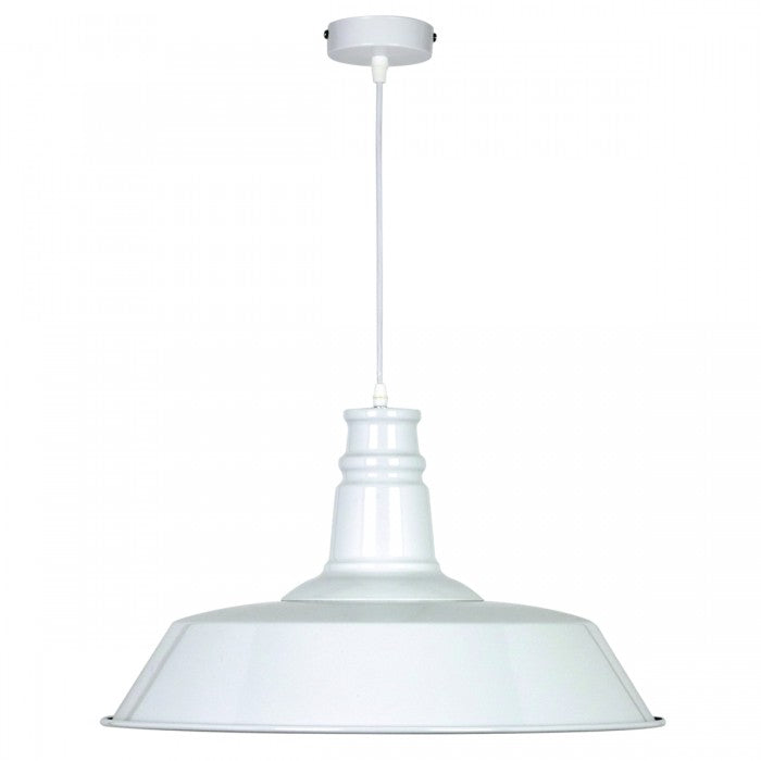 Large Industry Pendant White 60W MS9450-WH Superlux