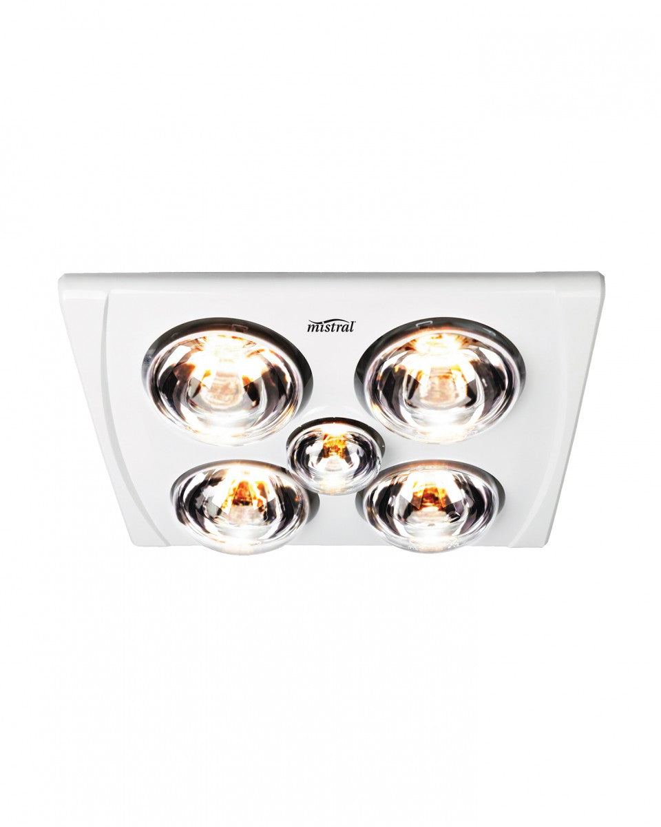 Mistral 3-in-1 Bathroom Heater FAN/LIGHT/HEAT - with PUSWV4G switch plate