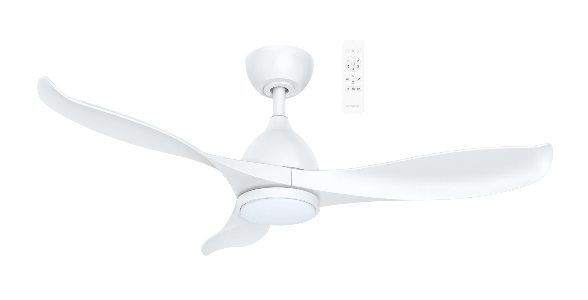 Scorpion DC 52" Smart WIFI Ceiling Fan with Dimmable CCT LED Light In White MSDC1333W
