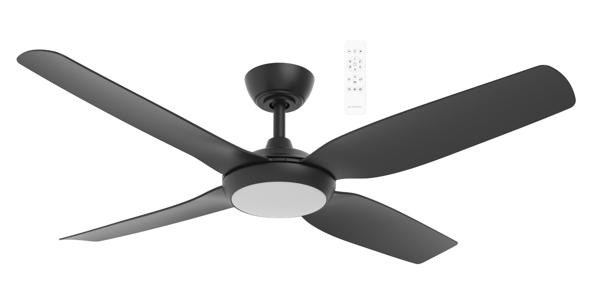Viper DC 56" Smart Ceiling Fan with Dimmable CCT LED Light Matt Black MVDC1343M