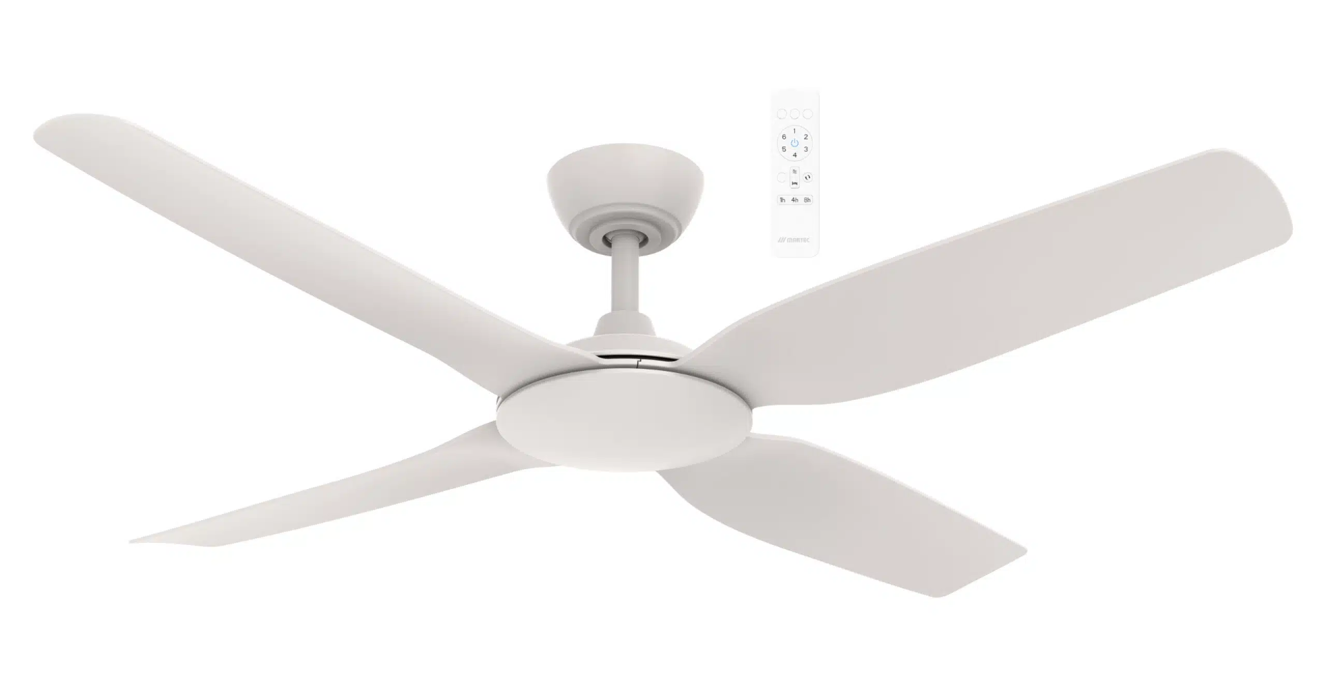Viper DC 52" Smart WIFI Ceiling Fan with Dimmable CCT LED Light Matt White MVDC1343W