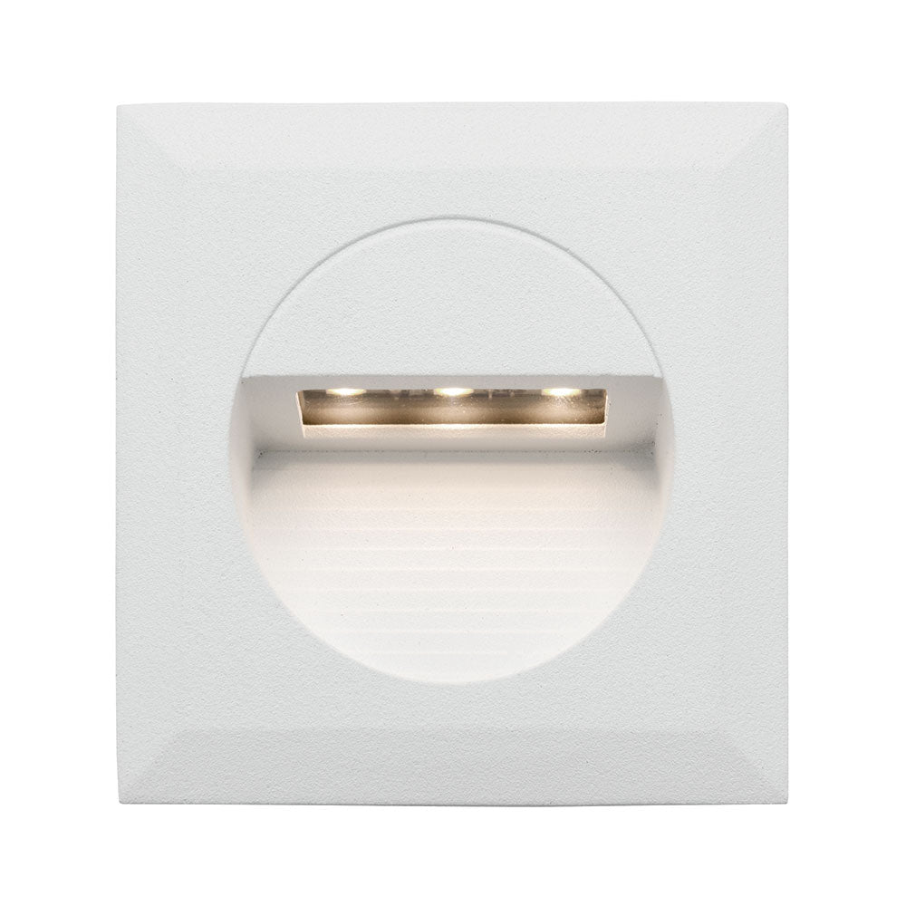 RYE 1.2W SQUARE LED STEP LIGHT (MW1811SWHT) WHITE MERCATOR LIGHTING