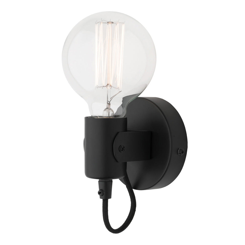 Mercator Bronte Wall Light Black - MW7111BLK