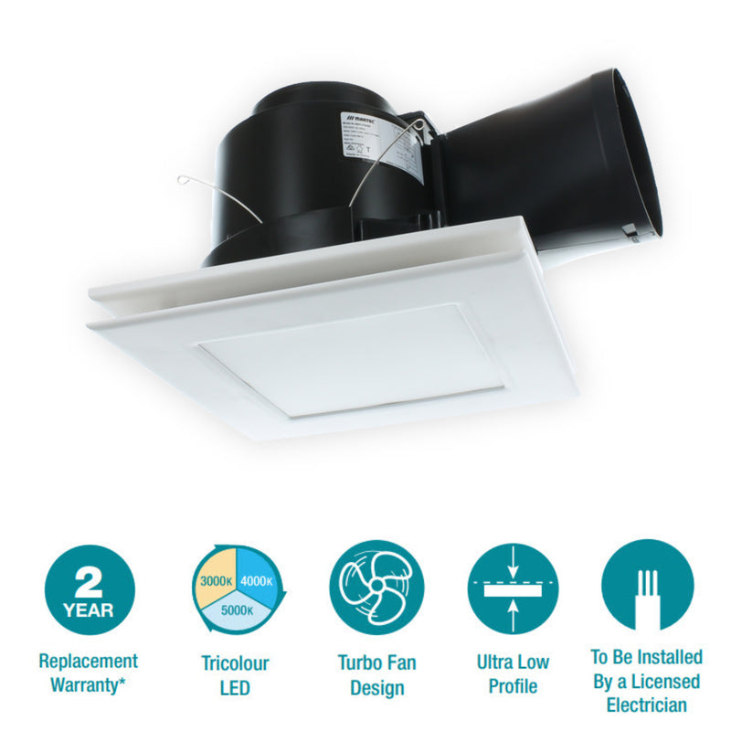 MARTEC FLOW EXHAUST FAN WITH LED LIGHT