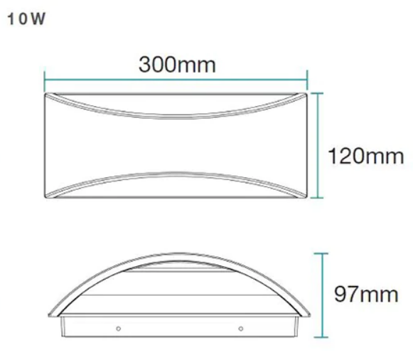 Nova 6W LED Tricolour Wall Exterior Small White - MLXN3456W