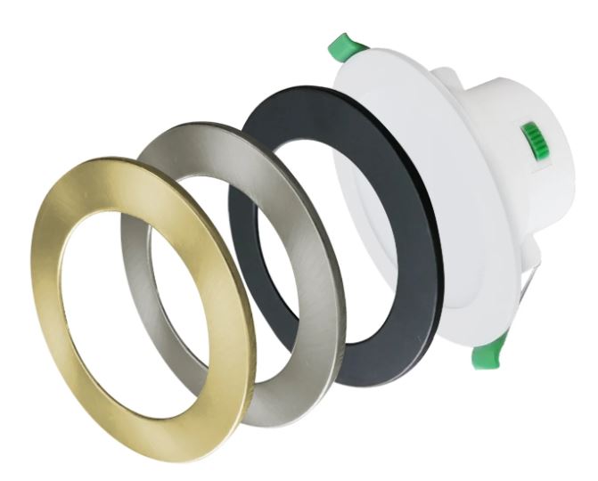 LED Dimmable Tri-CCT with Changeable Faceplate(via clip) Recessed Downlight