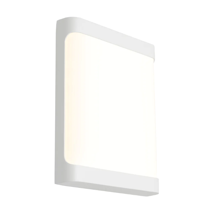 Odessa Plain Exterior Wall Light White - ODES1EPWHT