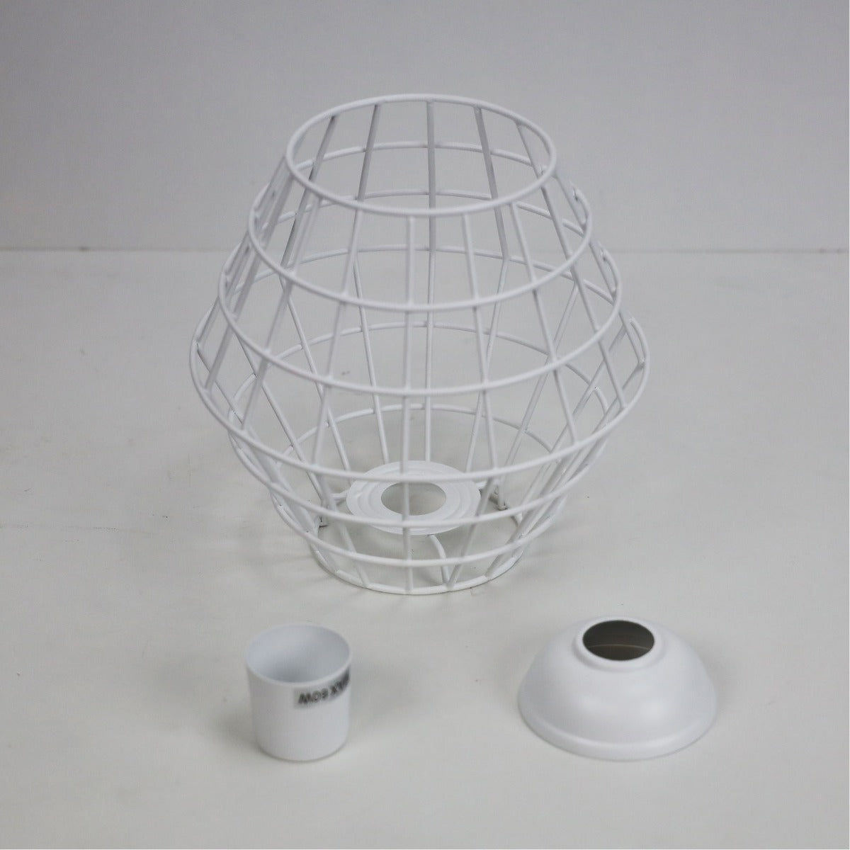 Maci Wire Retro Industrial DIY Shade Available in White 