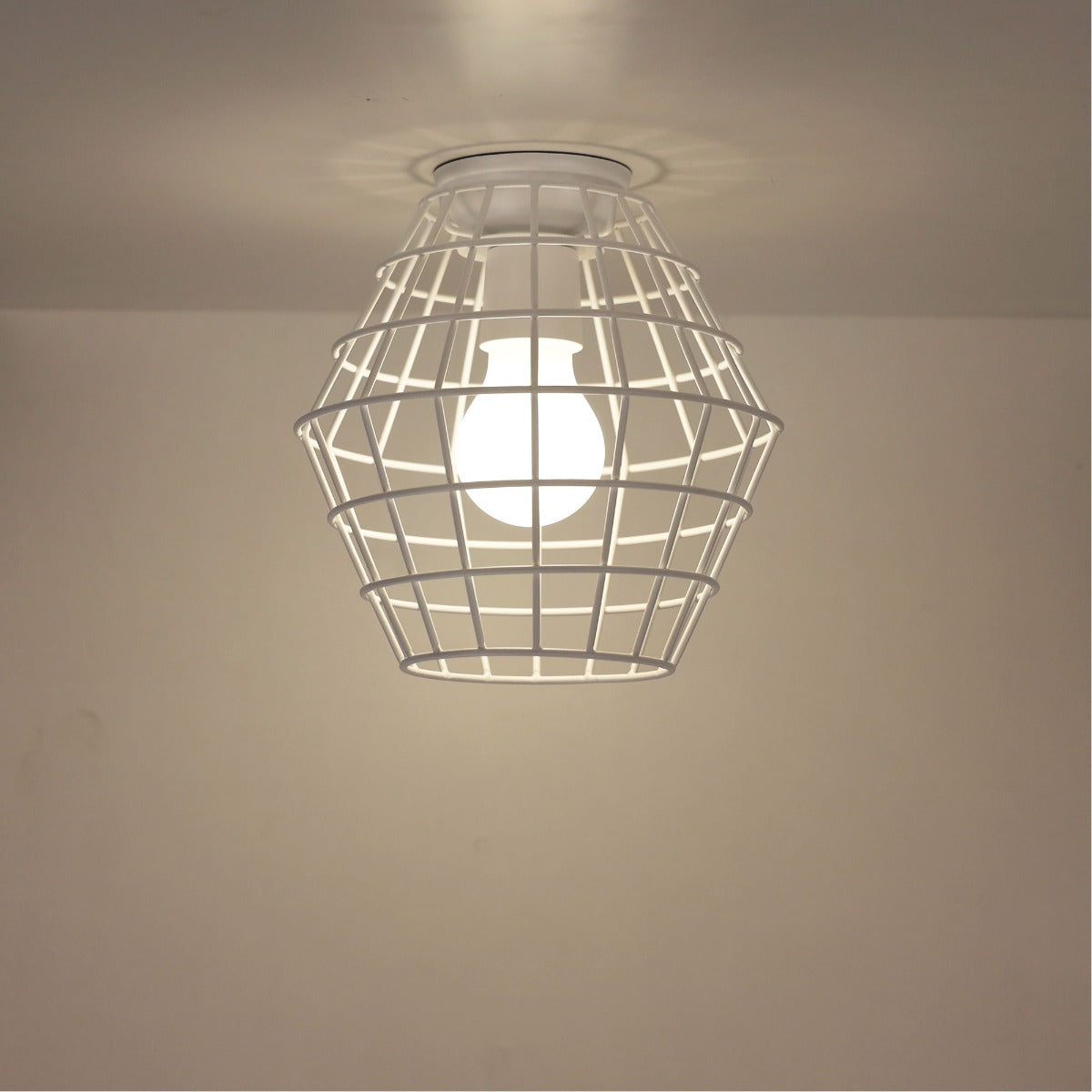 Maci Wire Retro Industrial DIY Shade Available in White 
