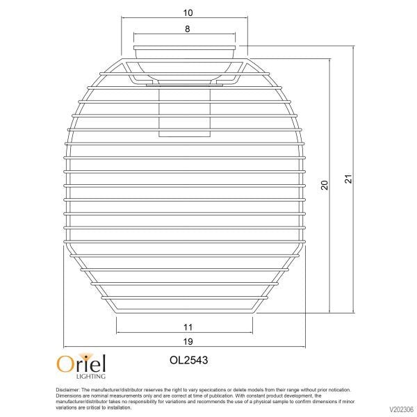 EVE.18 WHITE MESH DIY SHADE B22 - OL2543WH
