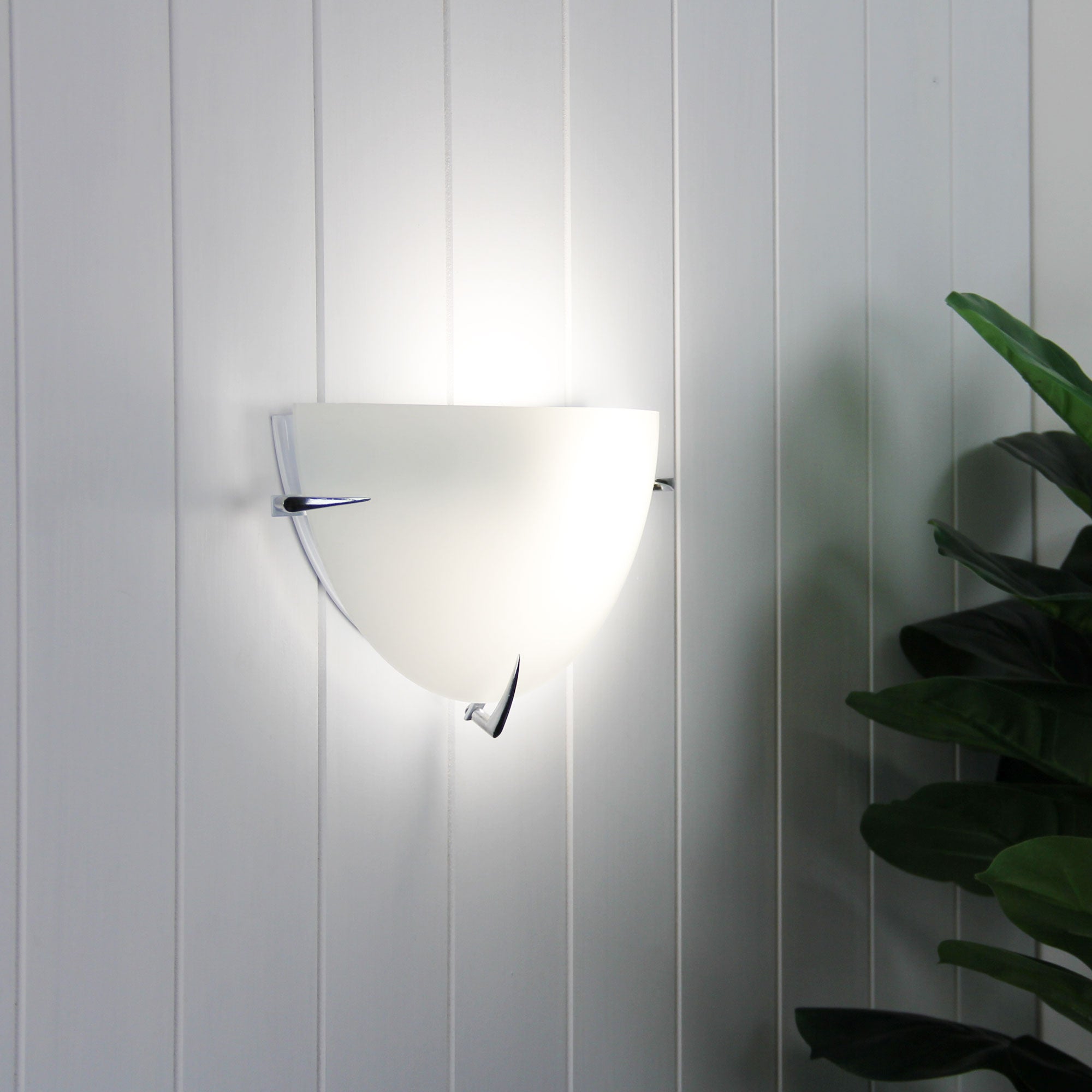 CLAW 30cm WALL LIGHT OPAL AND CHROME- OL44331CH