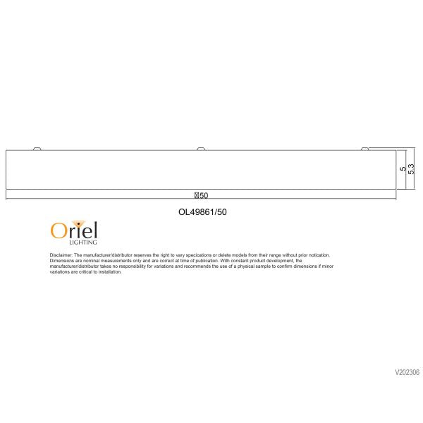 ORBIS.50 CTS CEILING LIGHT BLACK OL49861/50BK