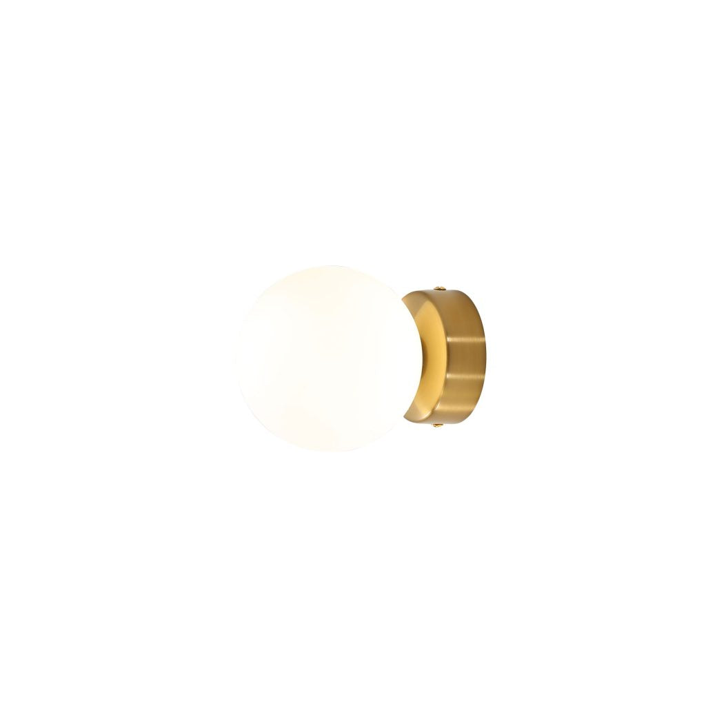 GLOBO WALL LIGHT G9 SATIN BRASS/OPAL MATT OL54225SB