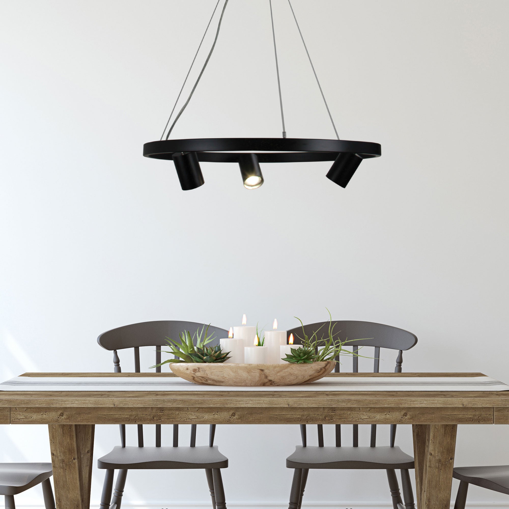 PANO 3 LIGHT PENDANT SPOT BLACK - OL56093BK