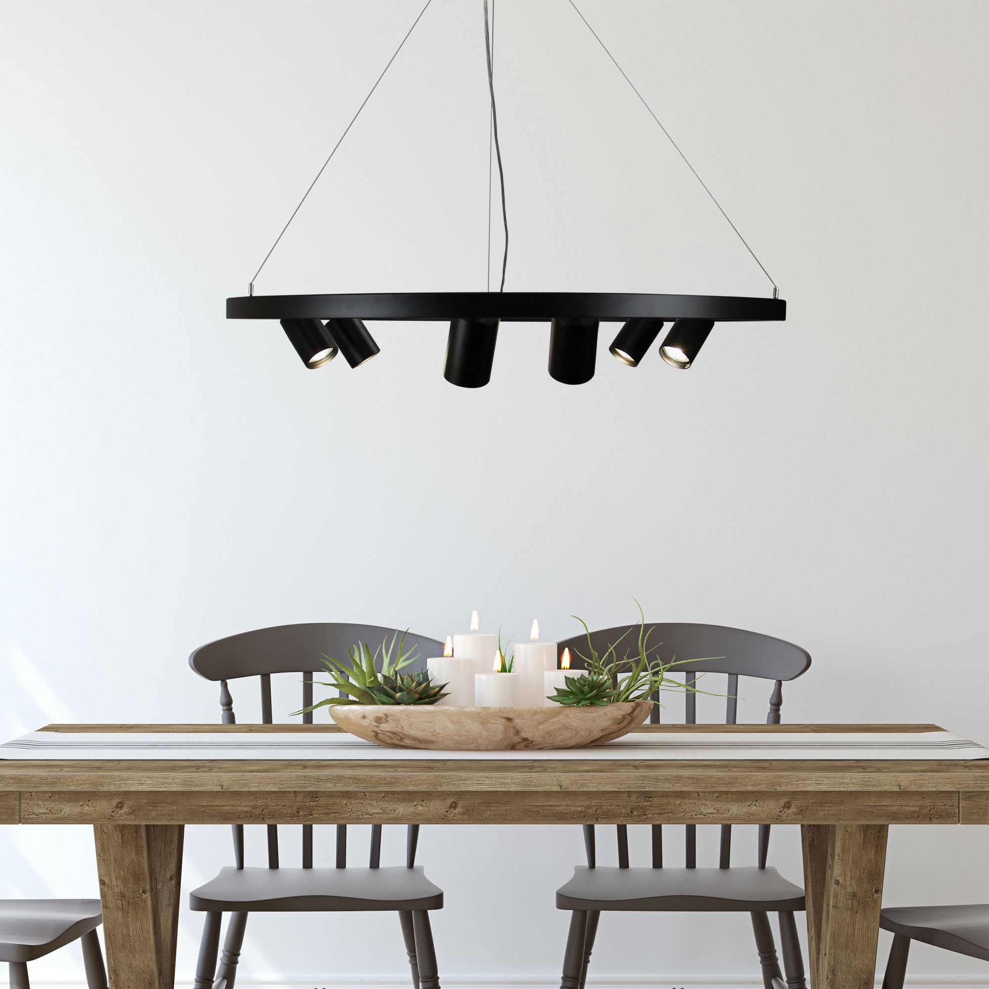 PANO 6 LIGHT PENDANT SPOT BLACK - OL56096BK