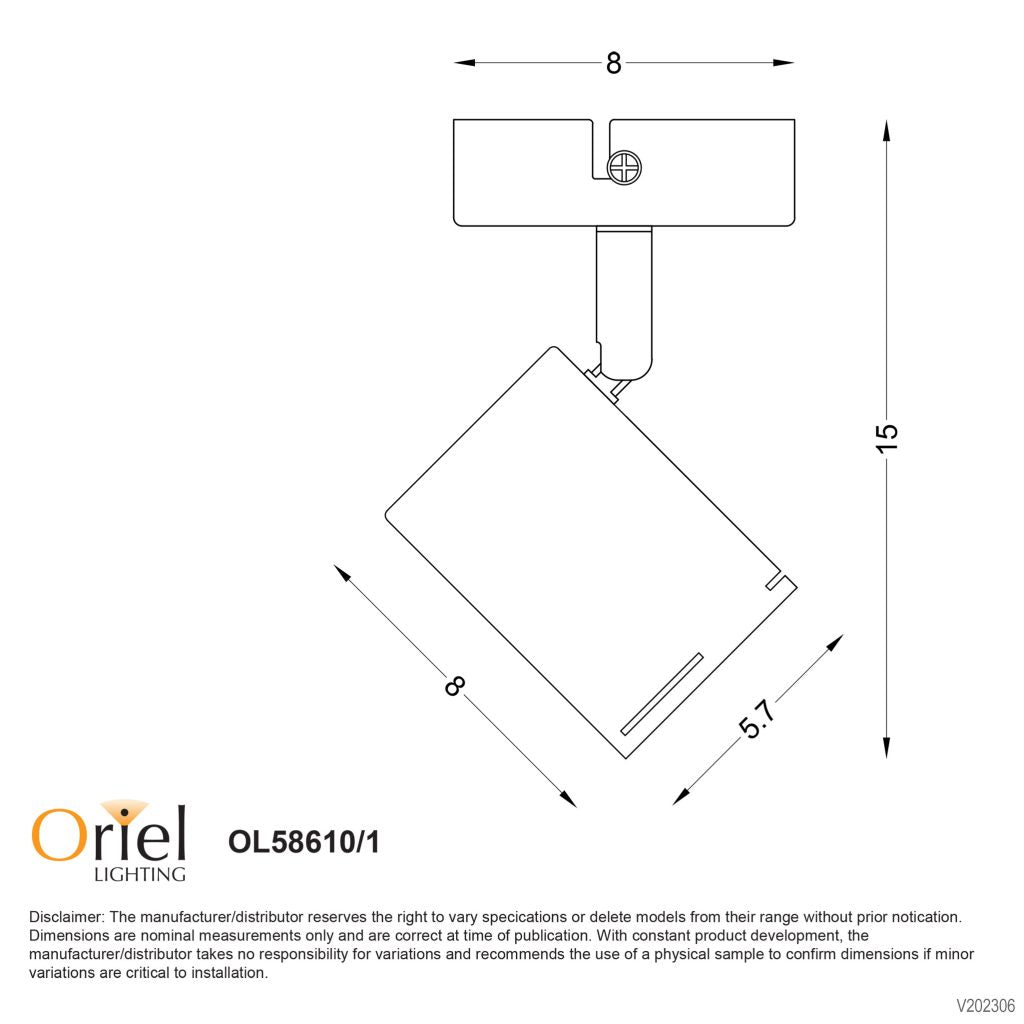 BARIL 1 LIGHT GU10 SPOT MATT BLACK - OL58610/1BK