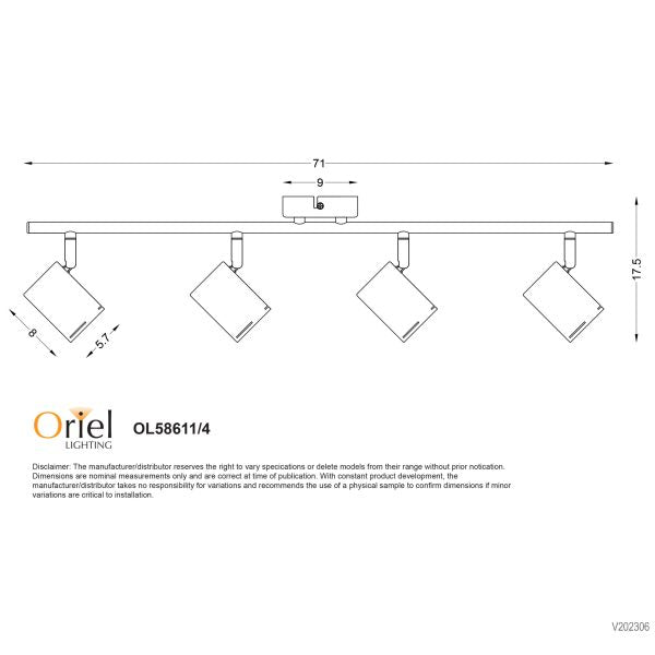 BARIL 4 LIGHT GU10 SPOT MATT WHITE - OL58611/4WH