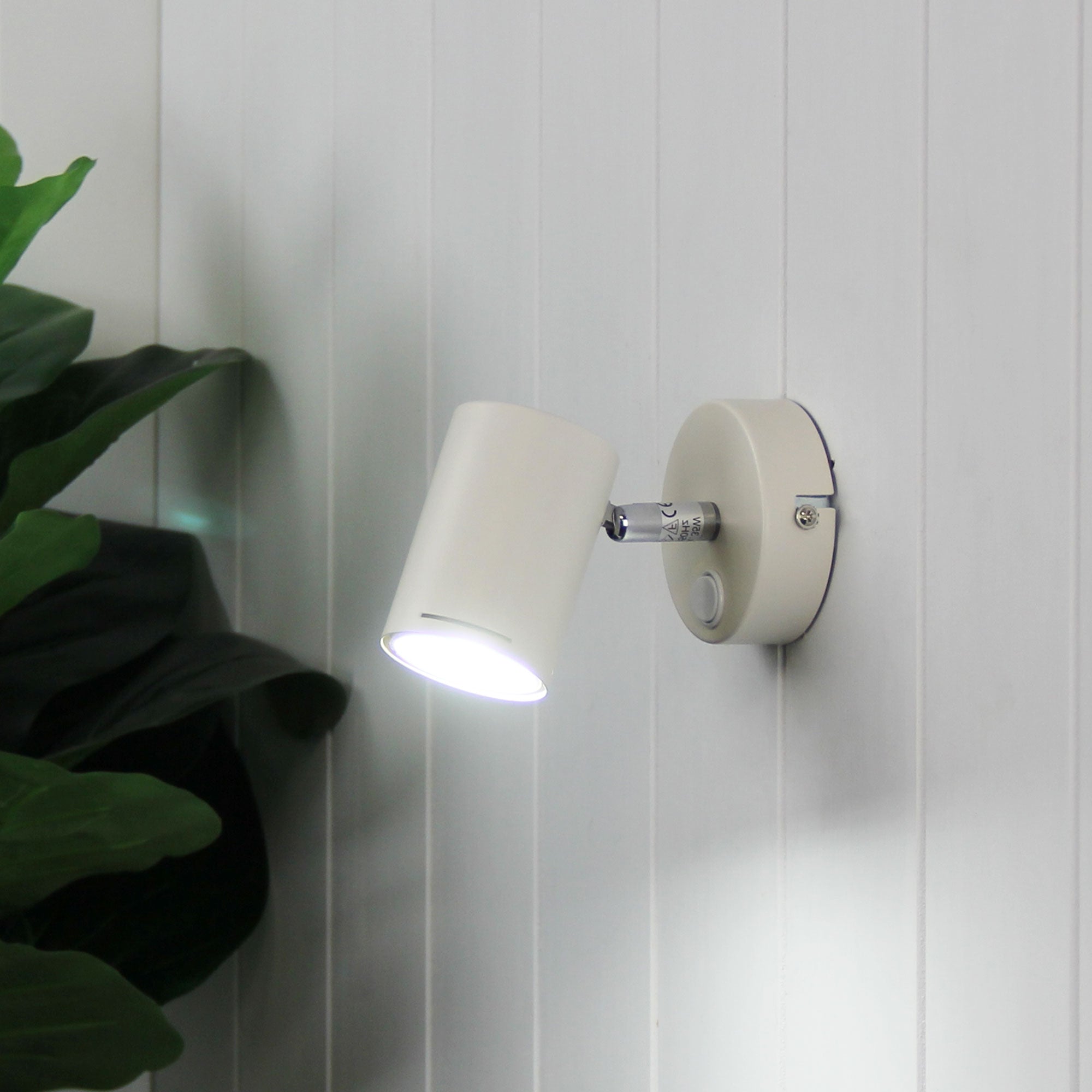 BARIL 1 LIGHT GU10 SPOT w/ SWITCH MATT WHITE - OL58613/1WH