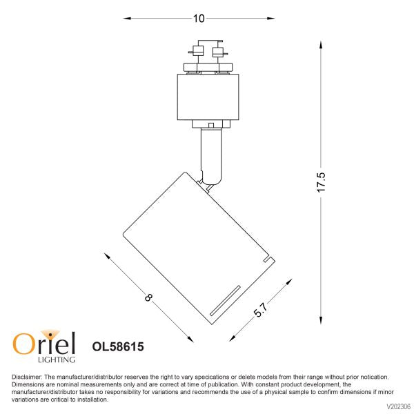 BARIL TRACK 1 LIGHT GU10 SPOT MATT BLACK - OL58615BK