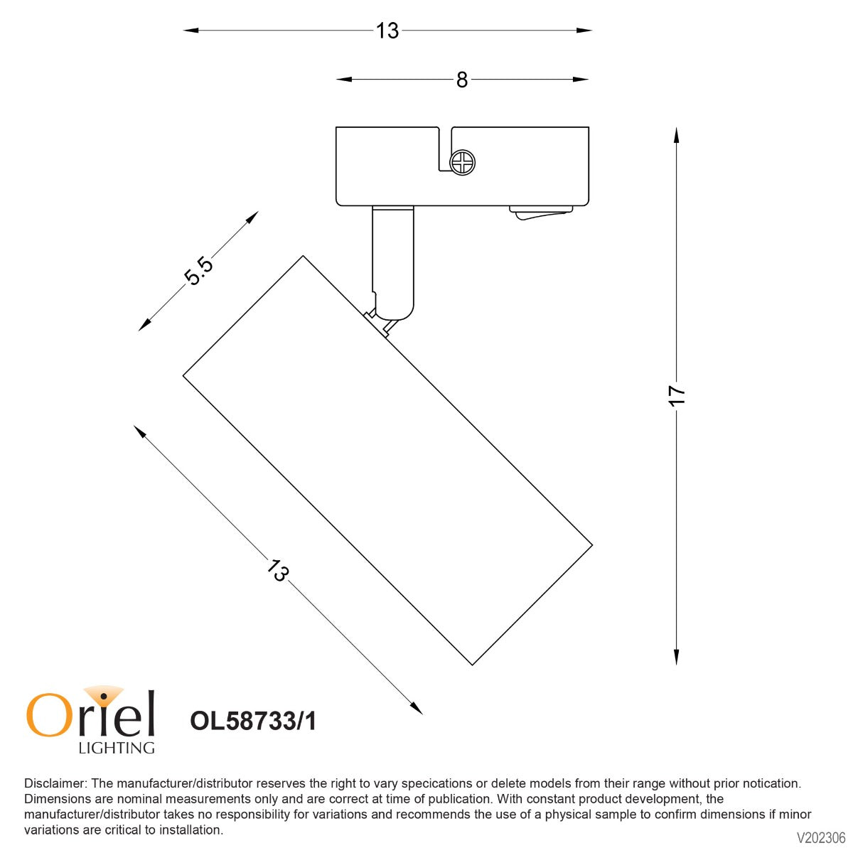 ULTRA 1LT SWITCHED WALL LIGHT WHITE - OL58733/1WH