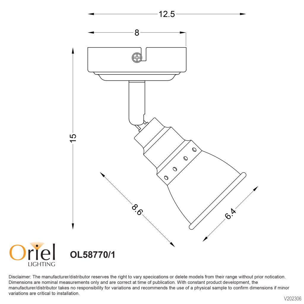NORTON 1LT GU10 SPOTLIGHT RUBBED BRONZE - OL58770/1RB
