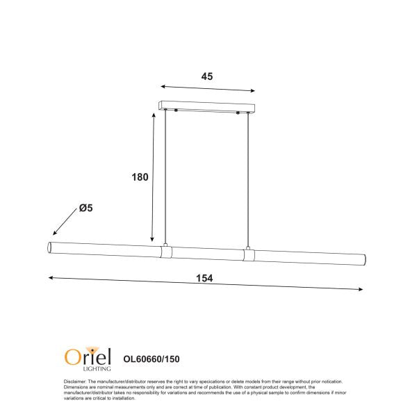 KALLITA.150 CTS LED PENDANT SATIN BRASS OL60660/150SB