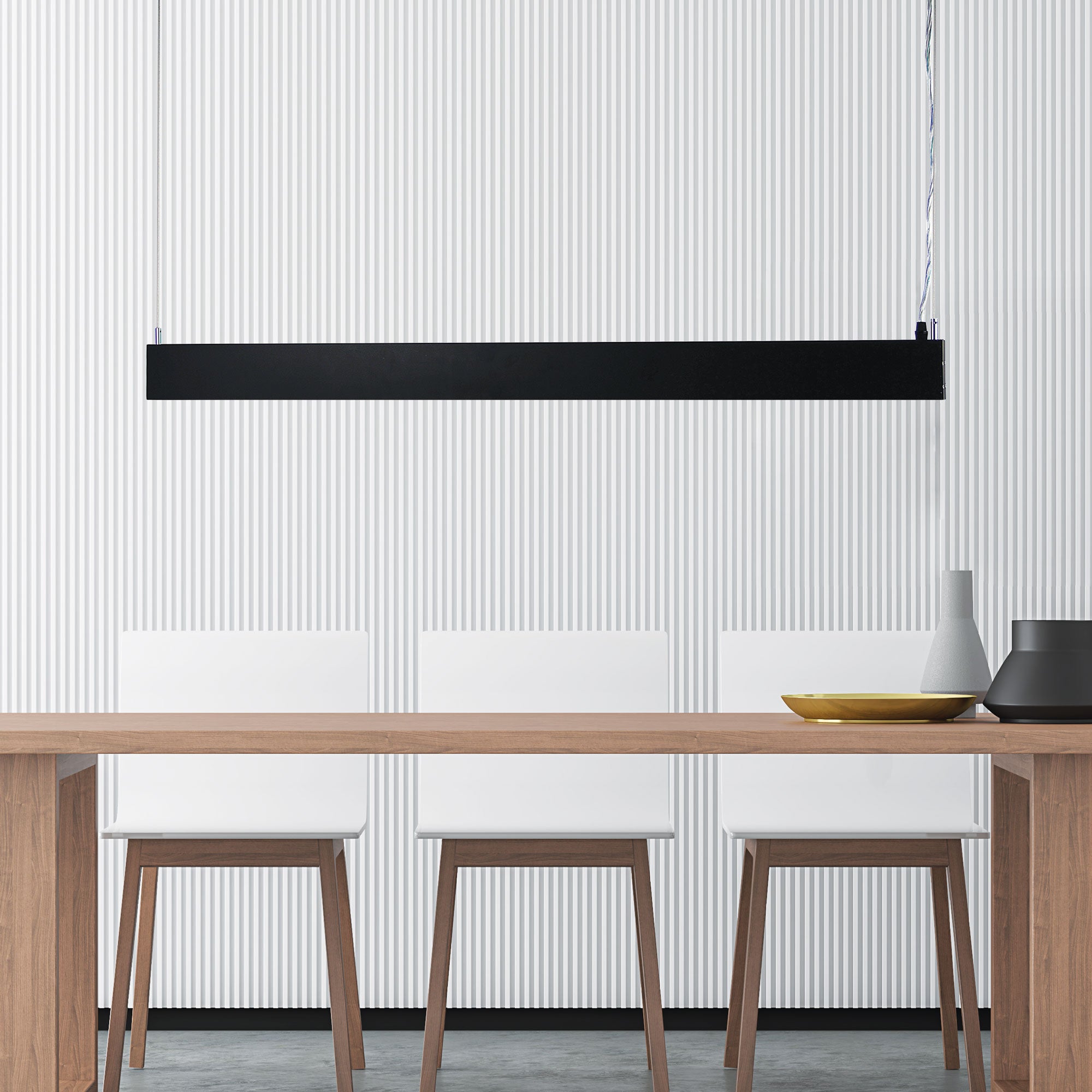 SLATE.LED PENDANT 58W BLACK - OL60780/1200BK
