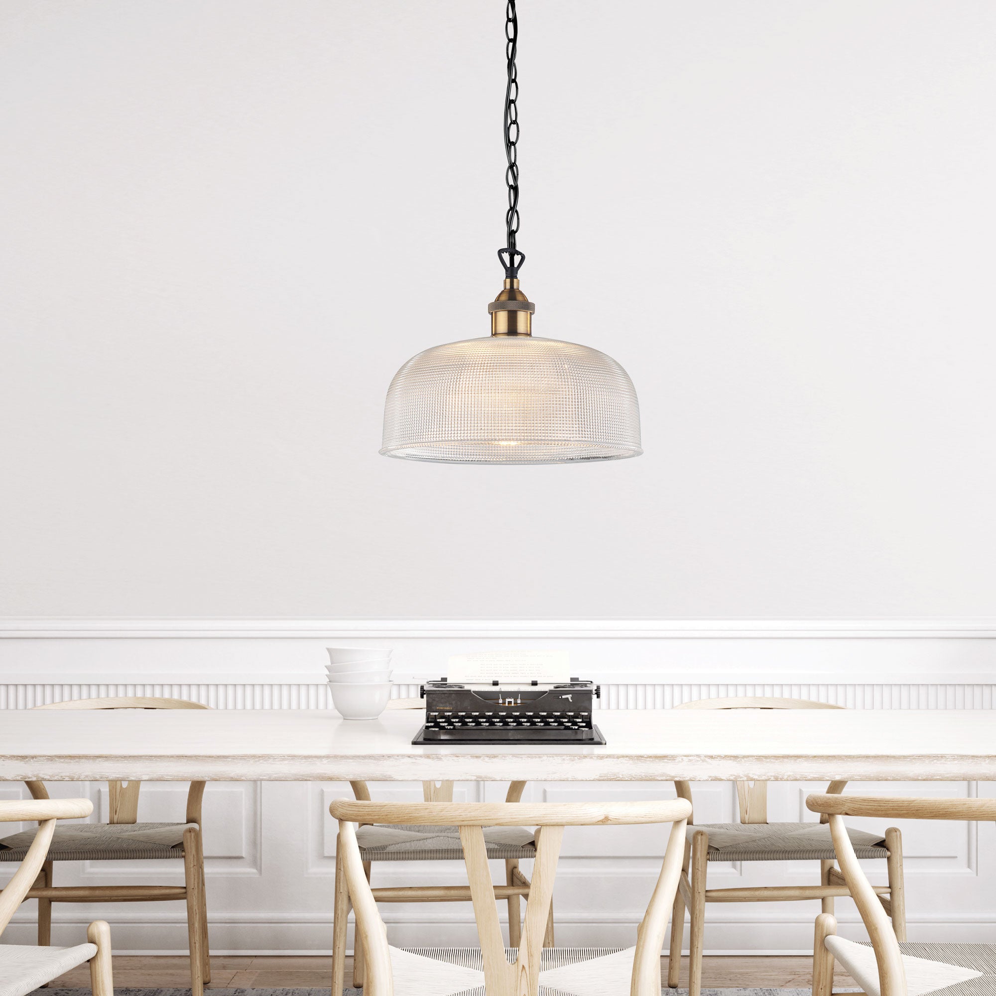 MAISON.27 CLEAR HALOPHANE GLASS PENDANT - OL62255/27CL
