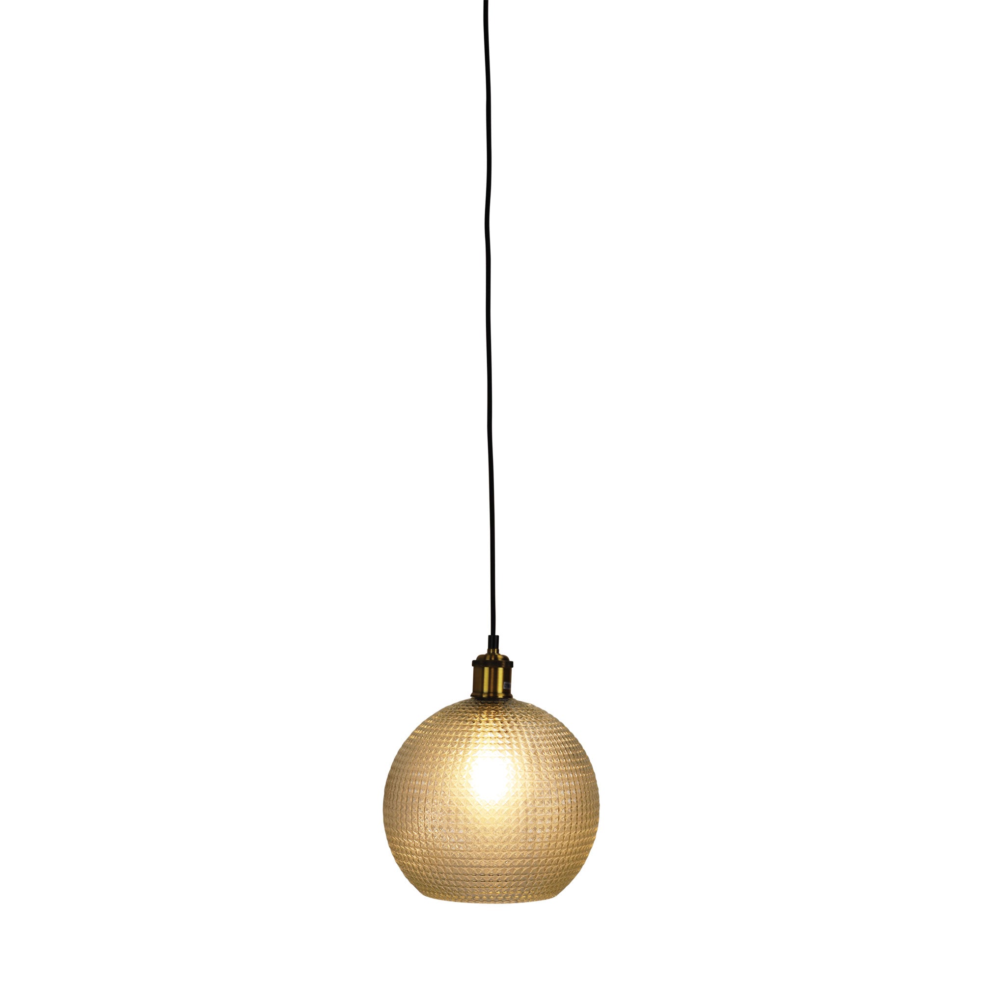 RAFFY.25 SINGLE PENDANT CLEAR / BK+AB SUSPENSION - OL62275/25AB