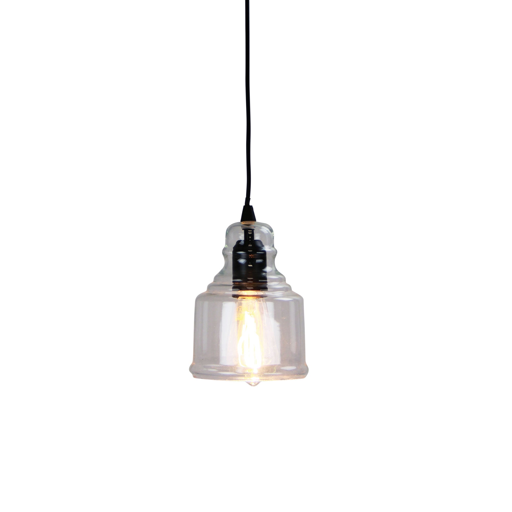 AUBURN.2 Clear Glass Single Pendant - OL63612BK