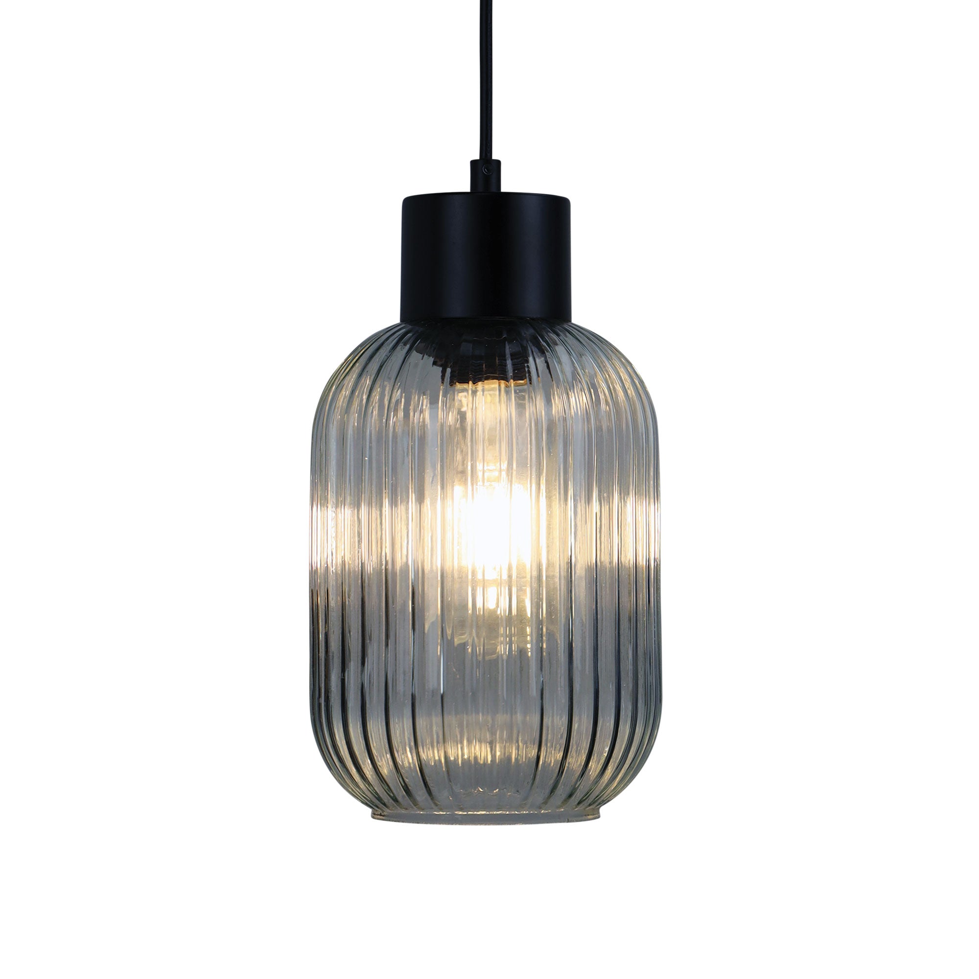 MILLER.130 SINGLE PENDANT CLEAR/BLACK - OL63705/13CL