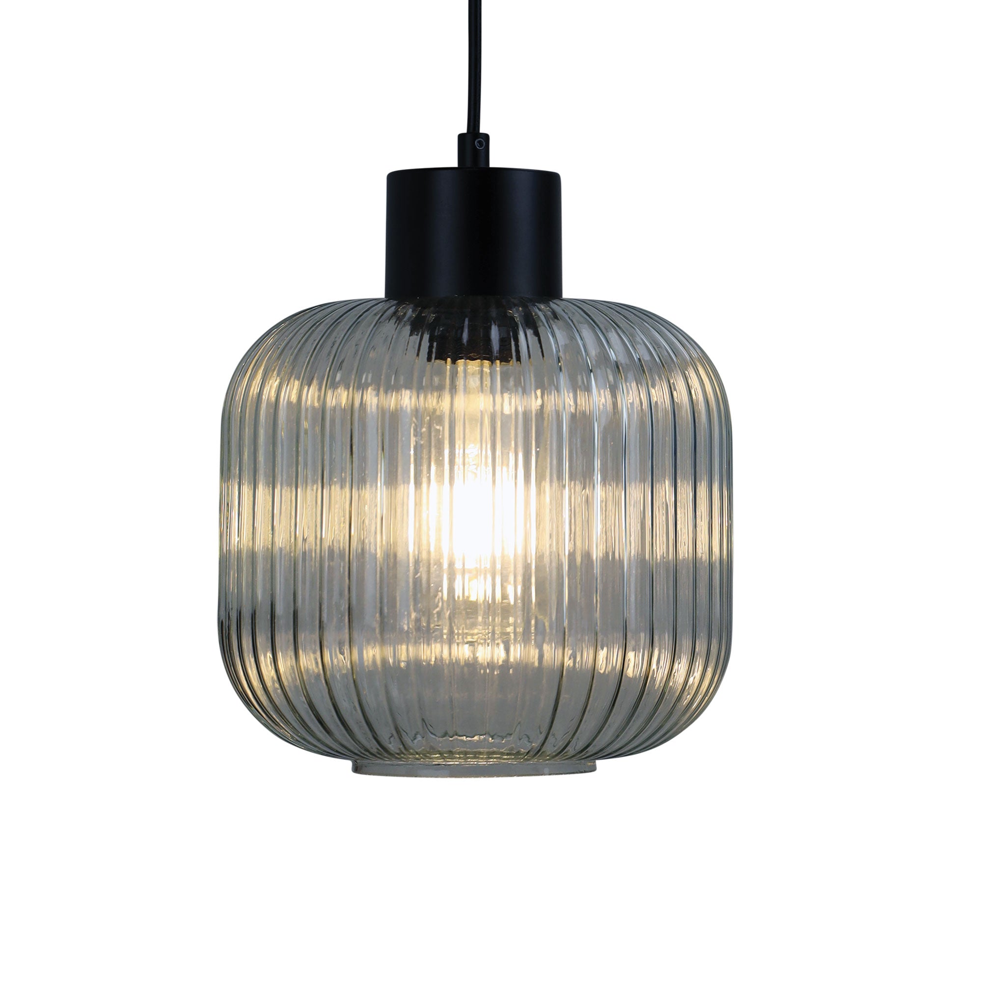 MILLER.200 SINGLE PENDANT CLEAR/BLACK - OL63705/20CL