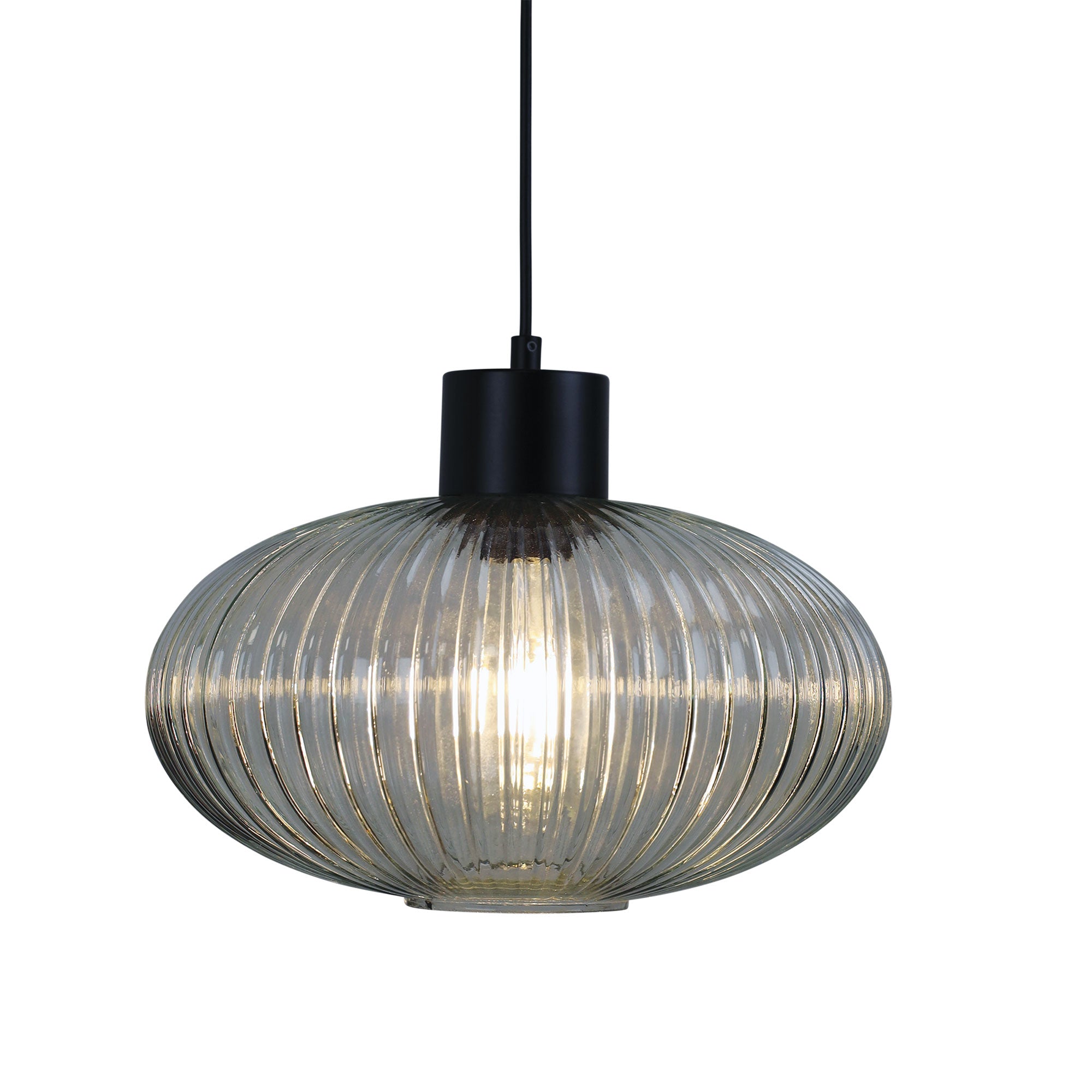 MILLER.300 SINGLE PENDANT CLEAR/BLACK - OL63705/30CL