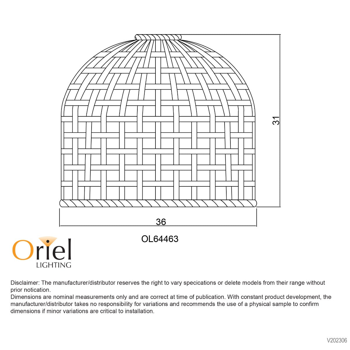 BATUR NATURAL RATTAN SHADE E27 OL64463