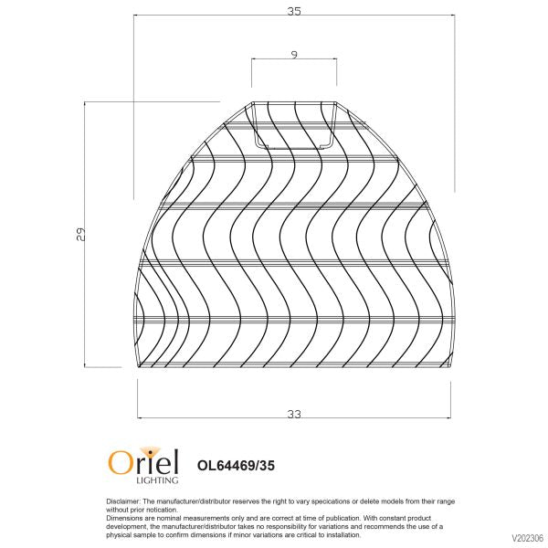 METTE.35 NATURAL RATTAN SHADE E27 - OL64469/35