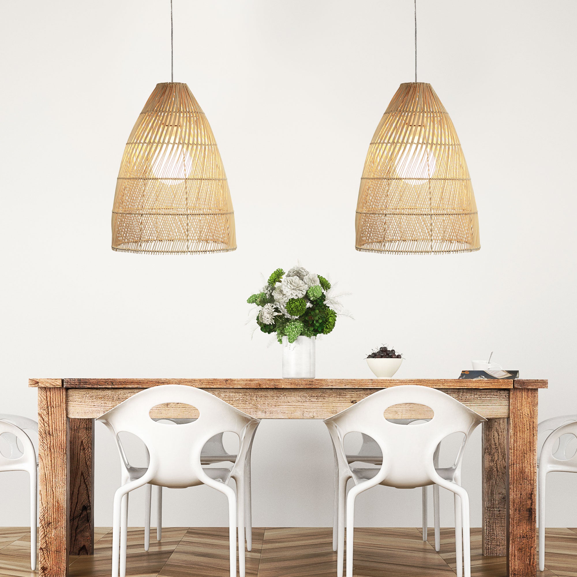 ODEN.38 NATURAL RATTAN SHADE E27 - OL64475/38