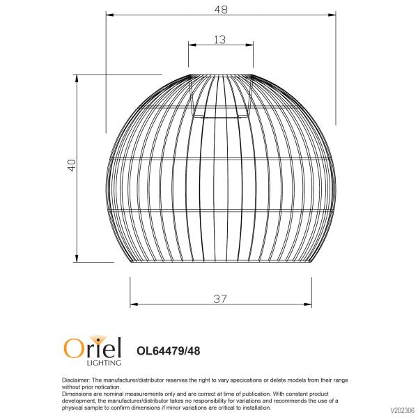 BATU.48 NATURAL RATTAN SHADE E27 - OL64479/48
