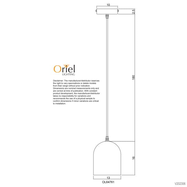 TERROS.130 TERRAZZO SINGLE PENDANT E14 - OL64761