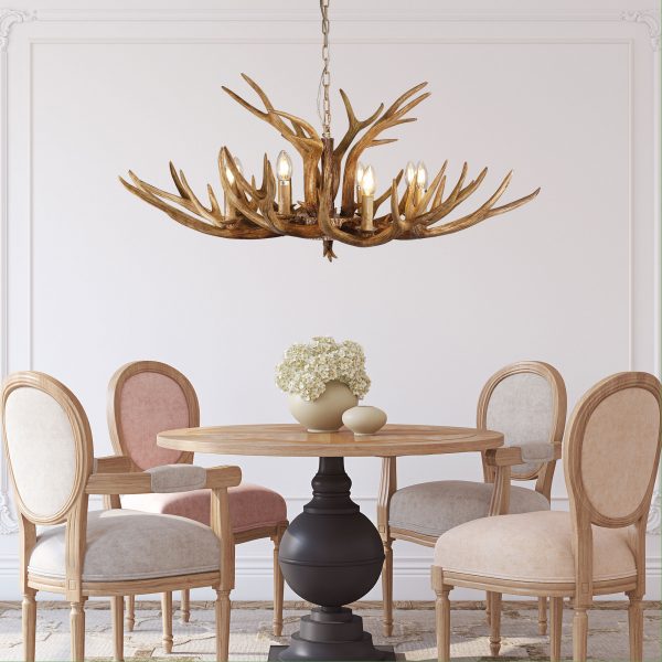 HYORT 8 LIGHT PENDANT KD NATURAL FINISH E14 OL65272/8
